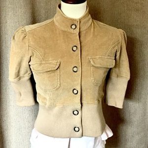 Anthropologie Tulle short corduroy coat